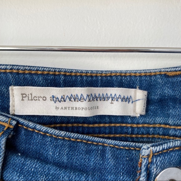 Anthropologie Pilcro Slim Straight Raw Hem Jeans - Picture 10 of 13